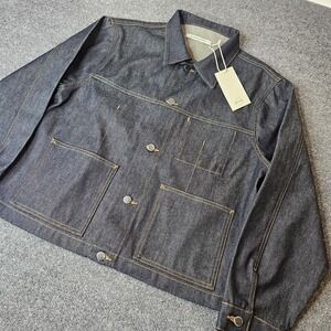 NWT No Maintenance Mens Raw Torai Denim‎ Jacket Size Medium Structured Boxy